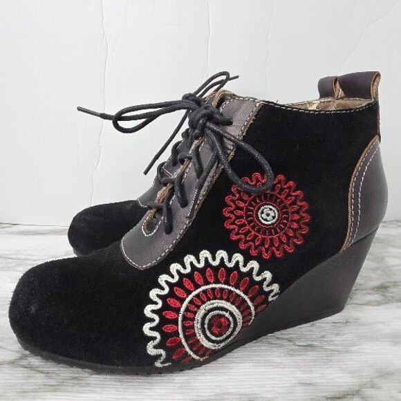 L’Artiste Spring Step Westminster Ankle Zip Leather Boots Women’s US6 EU36 - Picture 1 of 12